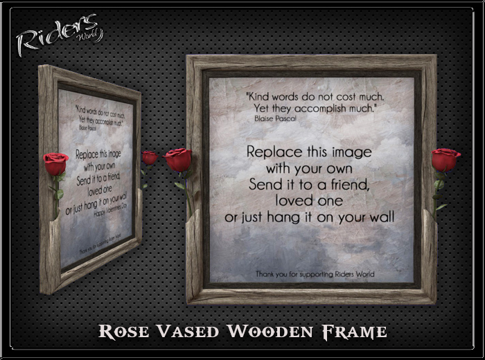 Riders Rose Wood Picture Frame