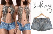 Blueberry - Helena - Front Tied Shorts - FadedLight