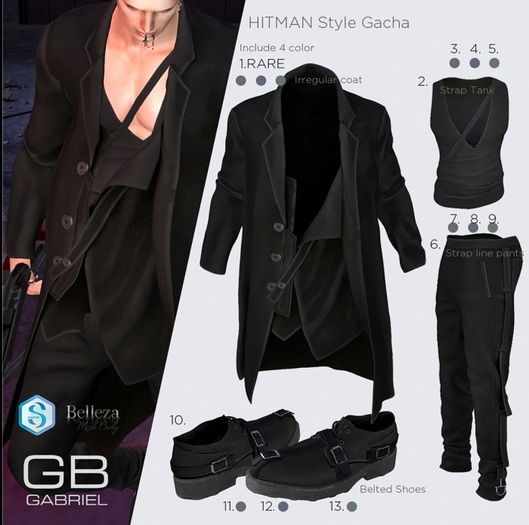 9.::GB::Strap line pants / Dark oliveray