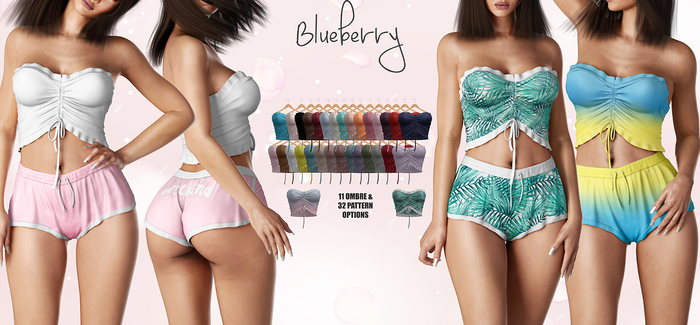 Blueberry - Vicky - Ruffle Top - Fat Pack