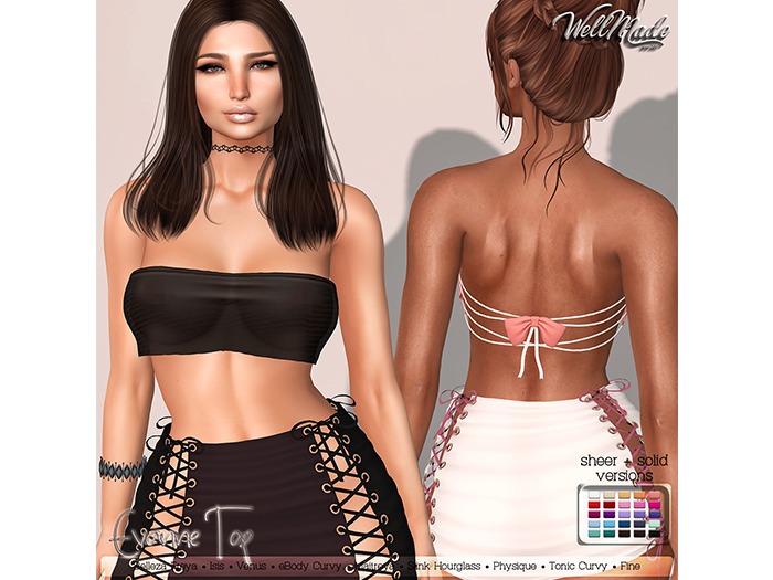 [WellMade] Evanne Top