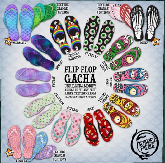 Schadenfreude Ice Cream Flip Flops