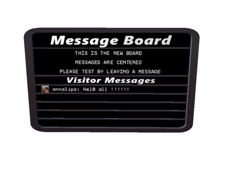 Second Life Marketplace - Message Text Board