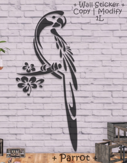 || When I'm Bored || Decor || Wall Sticker || Parrot