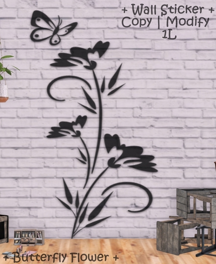 WIB - Wall Sticker - Butterfly Flower