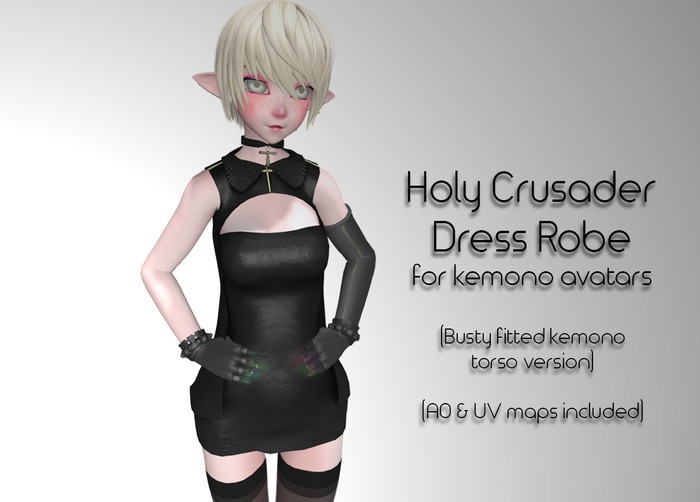 LMF Fitted Kemono Torso Holy Crusader Dress Robe (Busty)