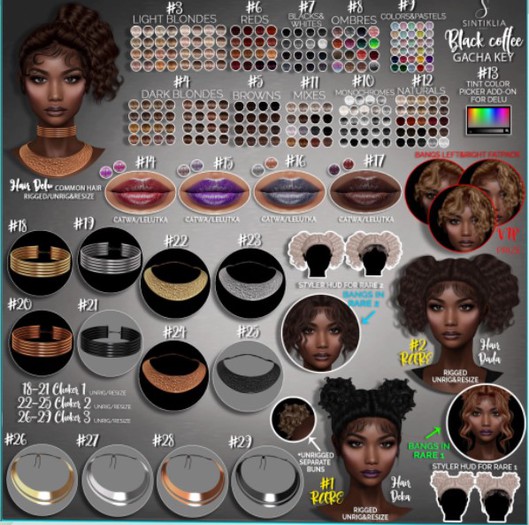 #13 Sintiklia - Black coffee - Tint color picker for Delu hair