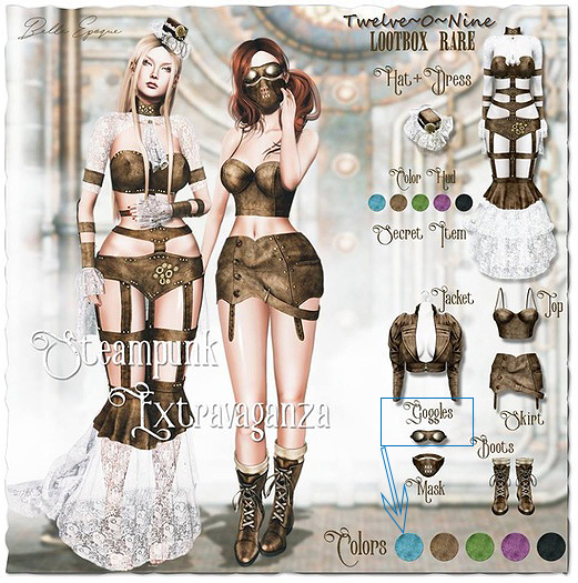 Belle Epoque { Steampunk Extravaganza } Goggles - Blue