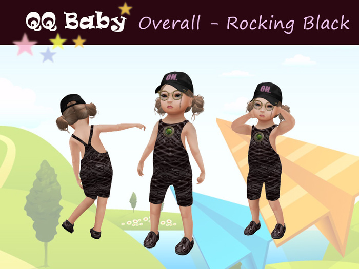 QQ Baby - Overalls - Rocking Black