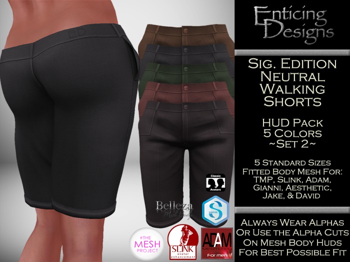 *ED Signature Neutral Walking Shorts Set 2