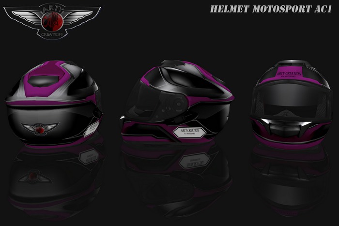 Helmet Ac1 Arty Crea Pink