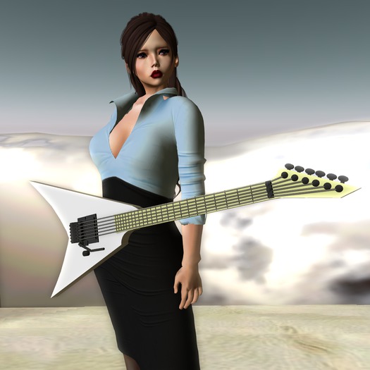 Full Perm Offset V Guitar