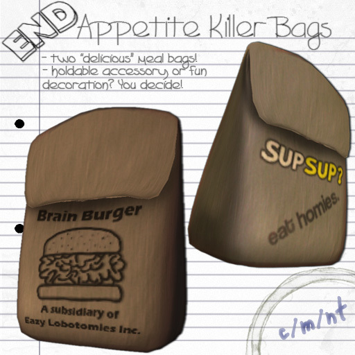 -END- appetite killer lunch bags