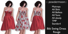 powdermoon - Bibi Swing Dress Rouge DEMO With HUD