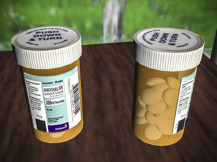 Mesh Bottle of Pills Tip Jar