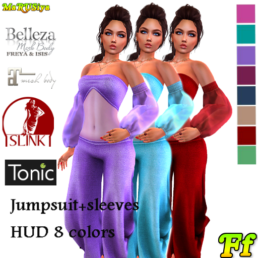  Jumpsuit +Sleeves +HUD 8colors