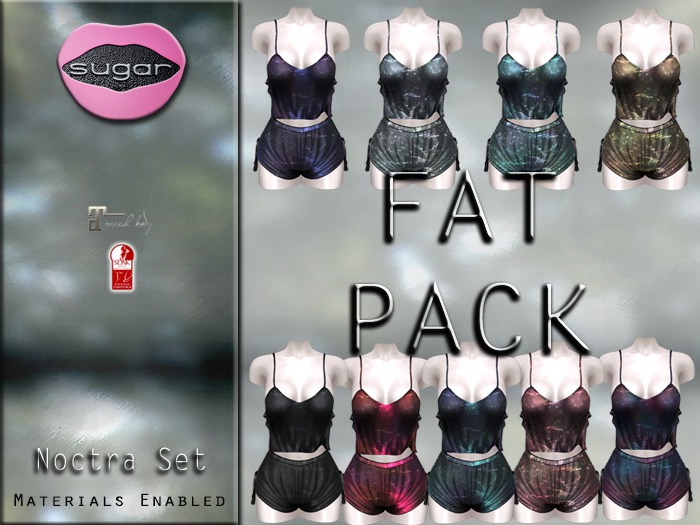 :-:SUGAR:-: Noctra Top & Shorts Set {FAT PACK}