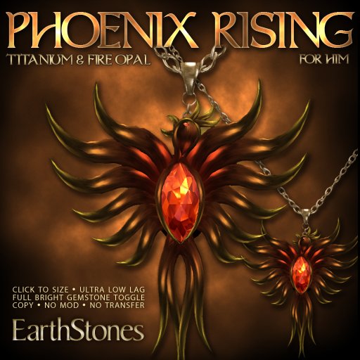 EarthStones Phoenix Rising Jewelry Set - HIS