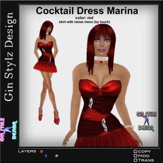 Cocktail Dress Marina (red)