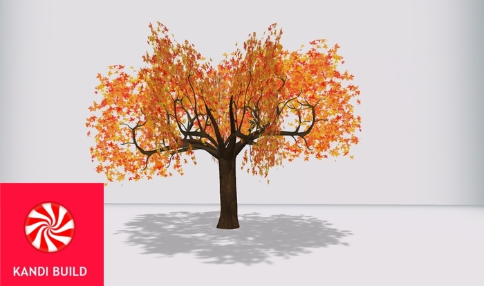KANDI BUILD Tree Red orange fantasy maple BOXED B
