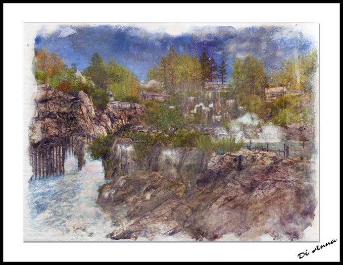Di Anna Croatia - Plitvice Waterfalls - Watercolor