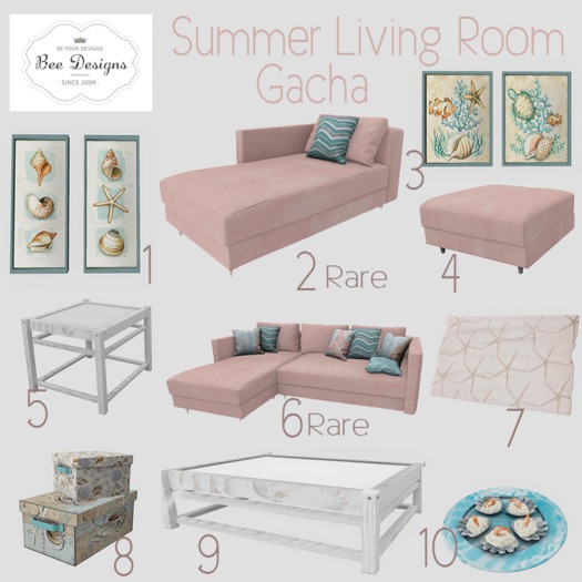 Bee designs Summer Living Room gacha 8