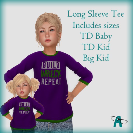 {-A-} Long Sleeve Tee - Build Wreck Repeat