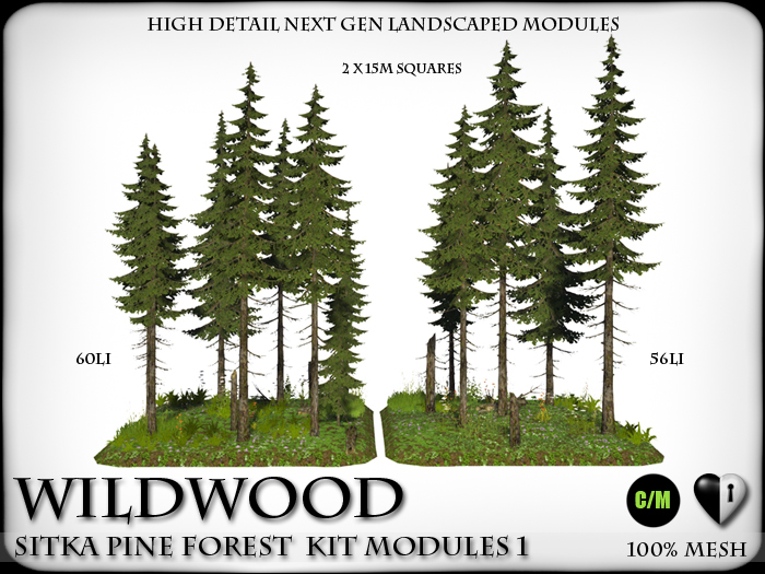 WILDWOOD - Wild Sitka Pine Forest Kit with Ready Landscaped Flower Modules