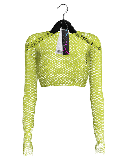 Jeune by Rowne.Jiali Net Top - Lime
