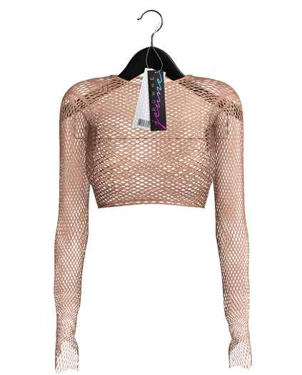 Jeune by Rowne.Jiali Net Top - Nude