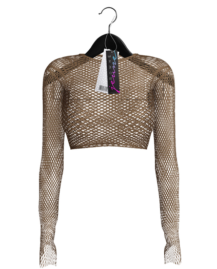 Jeune by Rowne.Jiali Net Top - Wheat