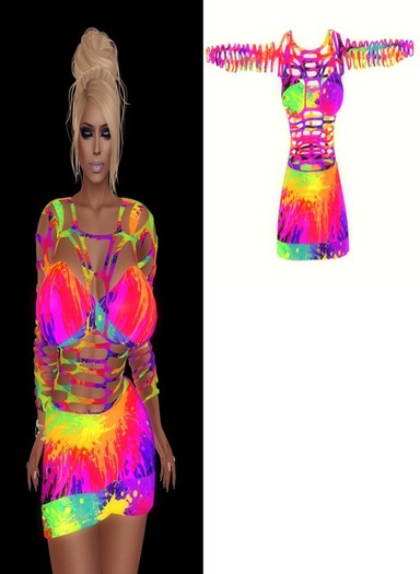 DRESS PAINTED - MAITREYA - SLINK - BELLEZA  B