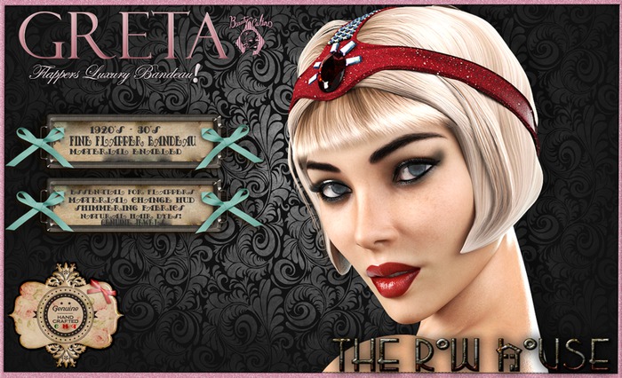 THE ROW HOUSE "Greta" Flapper Bandeau Gatsby Edition