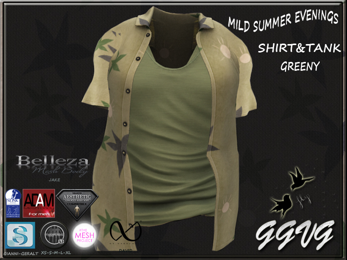 SHIRT&TANK MILD SUMMER EVENINGS GREENY