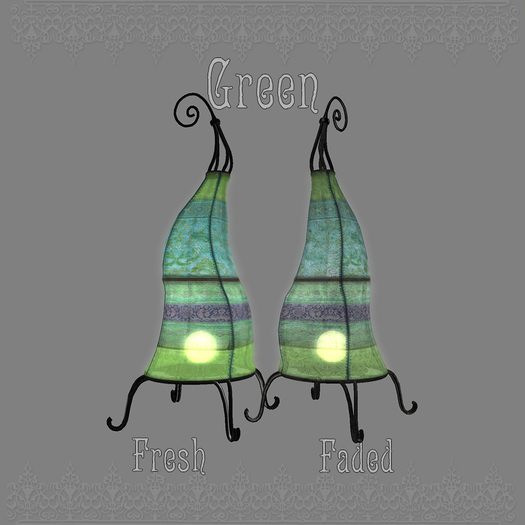 *pm* Patchwork Moroccan Lamps - Green (ADD ME)