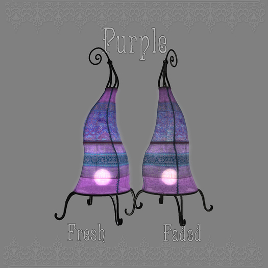 *pm* Patchwork Moroccan Lamps - Purple (ADD ME)