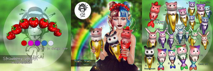1.Yokai - Yami Yami - Strawberry kitten RARE