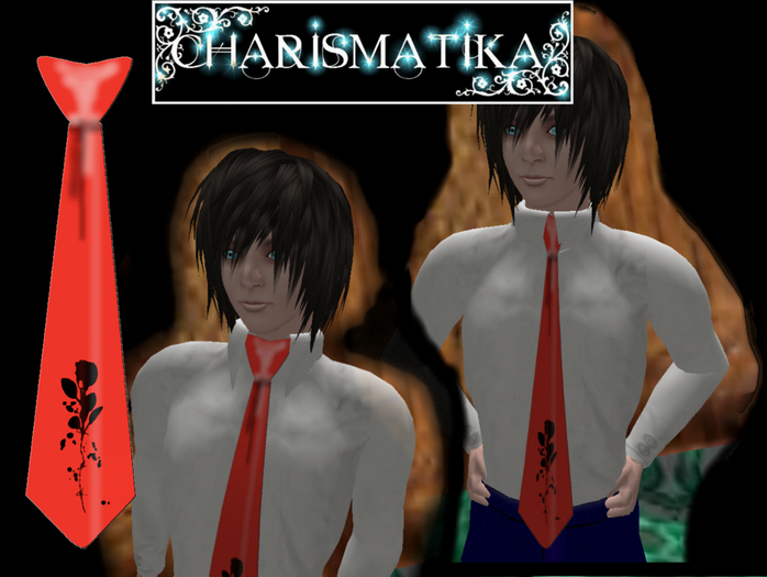 *Charismatika* Bound- Necktie - Black Rose