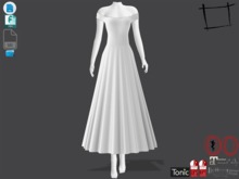 Dae Obj FBX Long A Line Ruffled Skirt Off Shoulder Gown Maitreya, Slink, Belleza