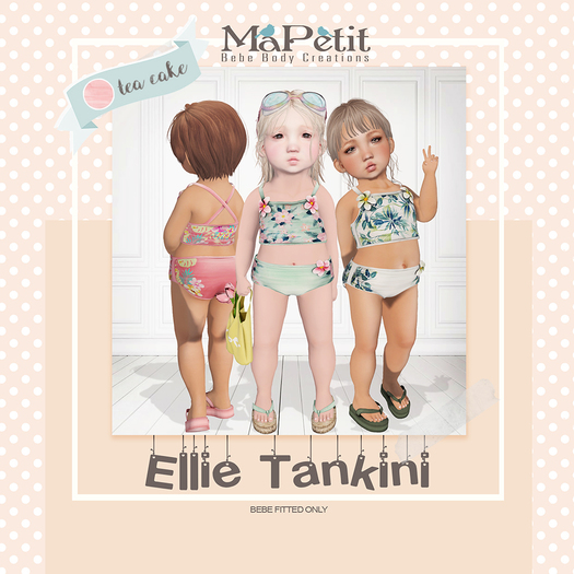 [M] Bebe Ellie Tankini (Fitted) - Tea Cake