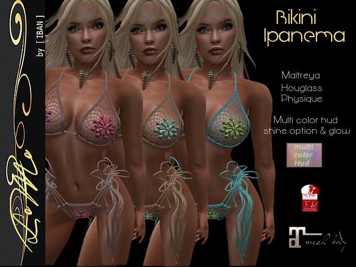 [ IBAN ] //098 MESH BIKINI IPANEMA wHUD Fatpack MAITREYA PHYSIQUE HOURGLASS