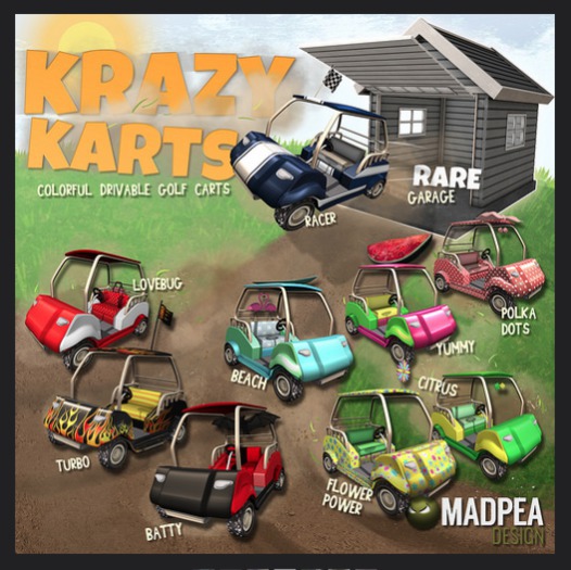 MadPea Krazy Karts - Garage (t) RARE