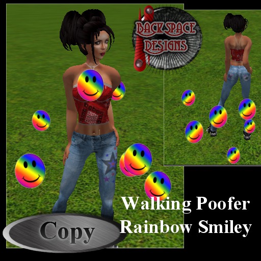 walking poofer rainbow smiley