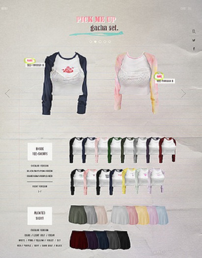 . offbeat . pick me up gacha : basic tee shirt print 2