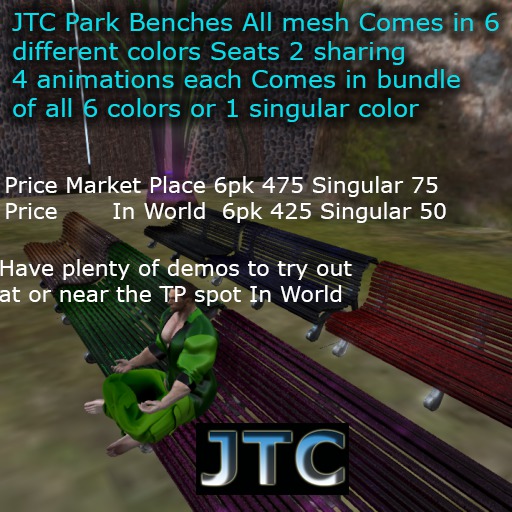 JTC Park Bench w/ poseballs 6 Pak Delivery Box