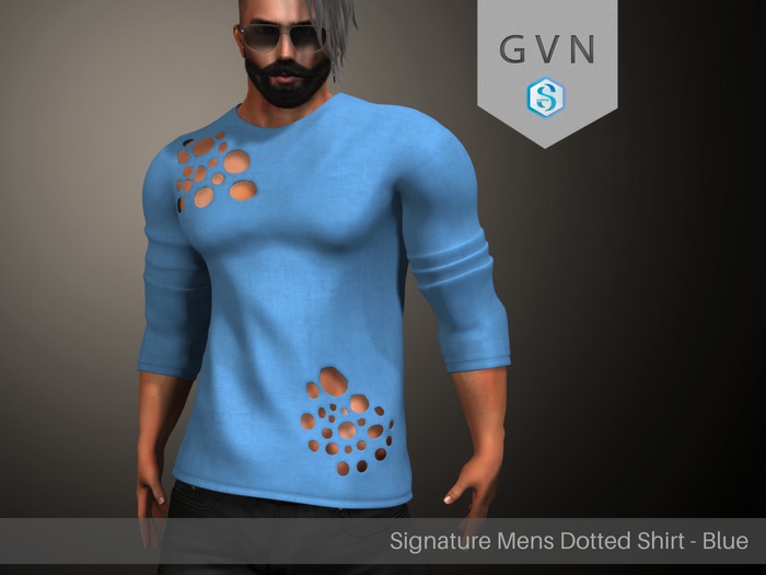 GVN dotted shirt Blue