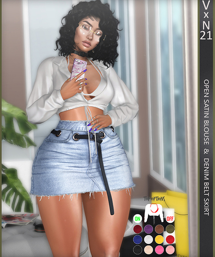 .:villena:. - Denim Belt Skirt - DEMO