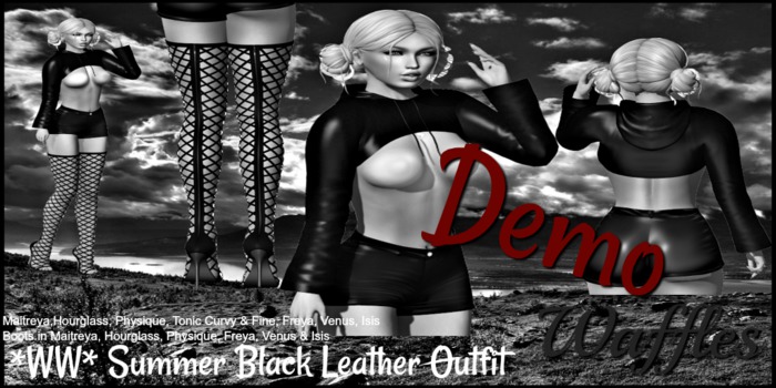 Demo *WW* Summer Black Leather Outfit