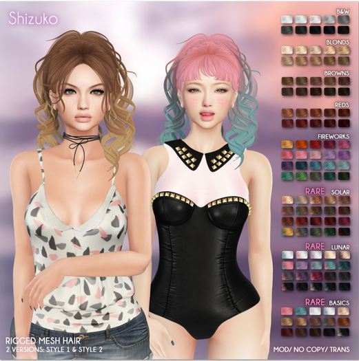 /Wasabi Pills/ Shizuko Mesh Hair - Style 1 - Lunar Ombre RARE