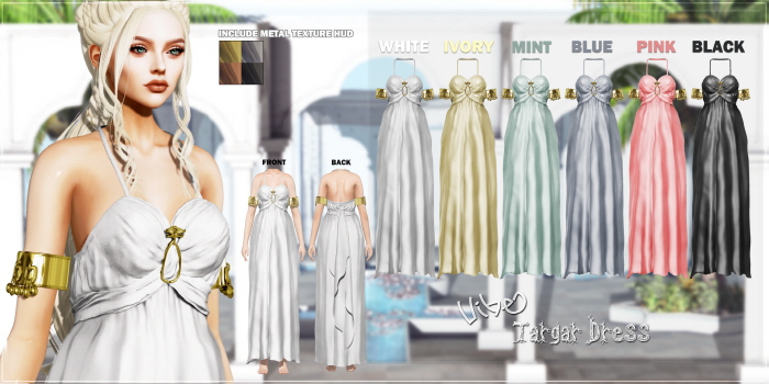 VIBES - Targar Dress Ivory Packed